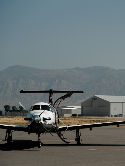 plane sitting on runway